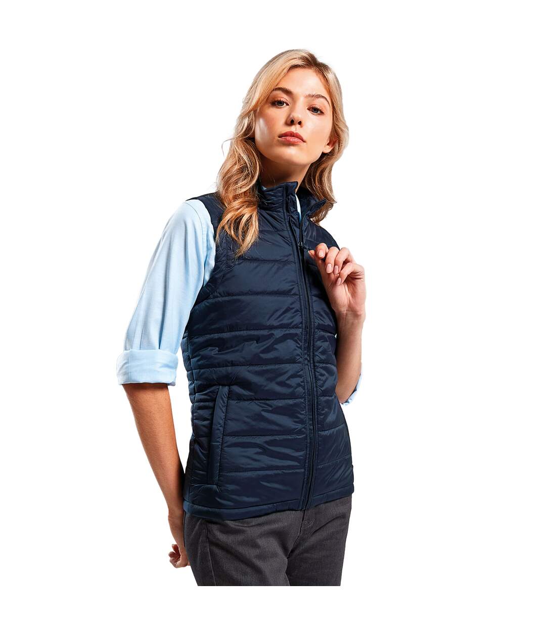 Womens/ladies recyclight gilet navy Premier