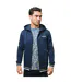 Mens Ss25 Full Zip Hoodie Navy Khaki Lambretta-1