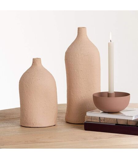 Vase Poterie Bouteille Enya 40cm Beige