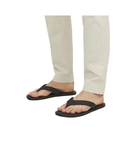 Mens washton leather flip flops anthracite Jack And Jones