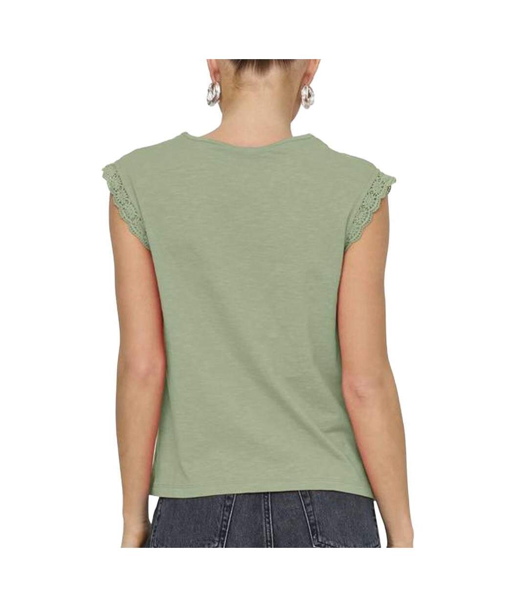T-Shirt vert femme jdy salva-2