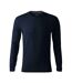 T-shirt Manches Longues Brave Homme Bleu Marine Foncé Malfini-1