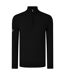 Callaway Mens Ribbed Zip Merino Sweater (Black Onyx)