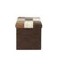 Pouf Coffre Pliable Patchwork Loic 38cm Marron-2