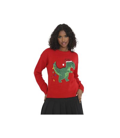 Unisex adult christmas dinosaur sweater Brave Soul