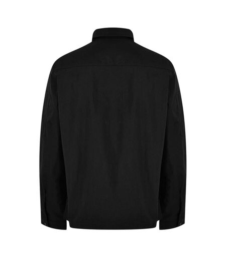 Mens Logo Cotton Overshirt Black Hugo