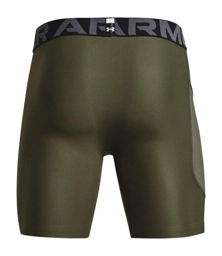 Mens Heatgear Fitted Compression Shorts Marine Od Green Under Armour