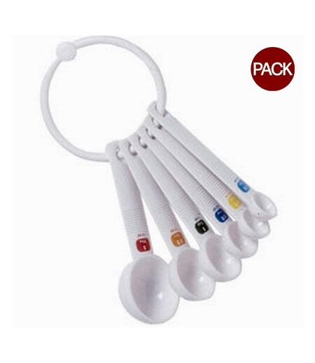 Pack of 6  Measuring spoon set  one size white Tala