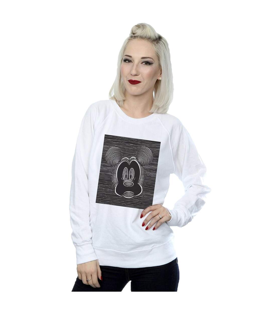 Disney Sweat-shirt Womens/Ladies Mickey Mouse Magic Eye (Blanc) - UTBI27102-2