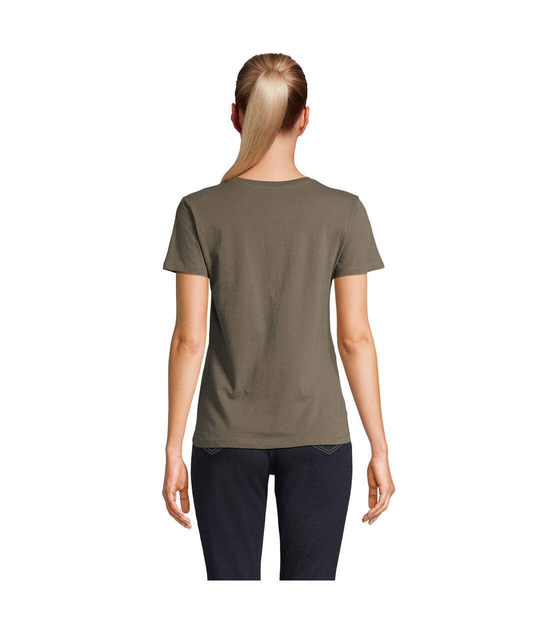 T-shirt Regent Femme Kaki SOLS-2
