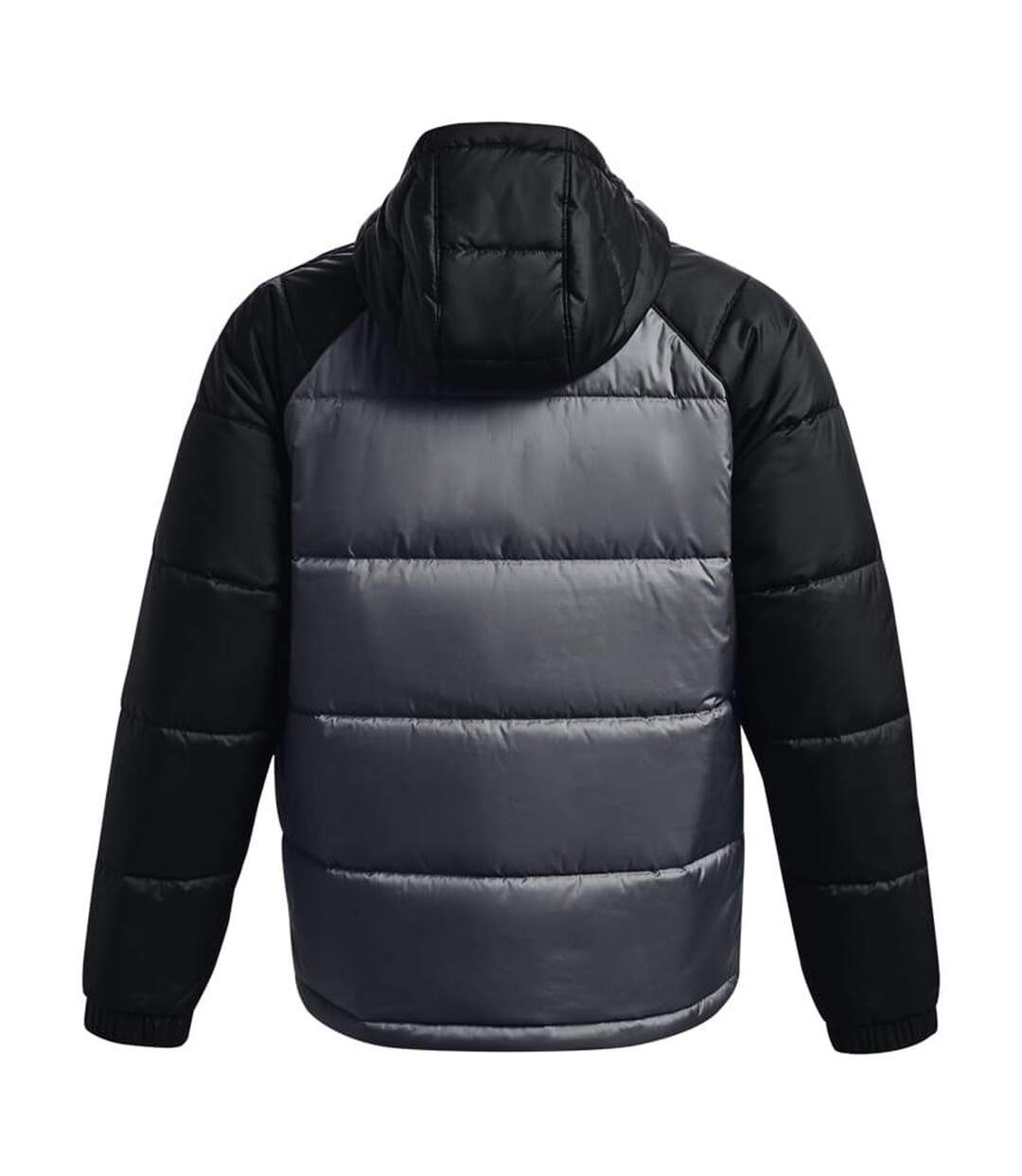 Mens Insulated Hooded Jacket Black Grey Under Armour-3