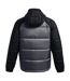 Mens Insulated Hooded Jacket Black Grey Under Armour-3