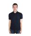 Mens Colour Block Polo Shirt Navy Blue Yellow Armani Jeans-1