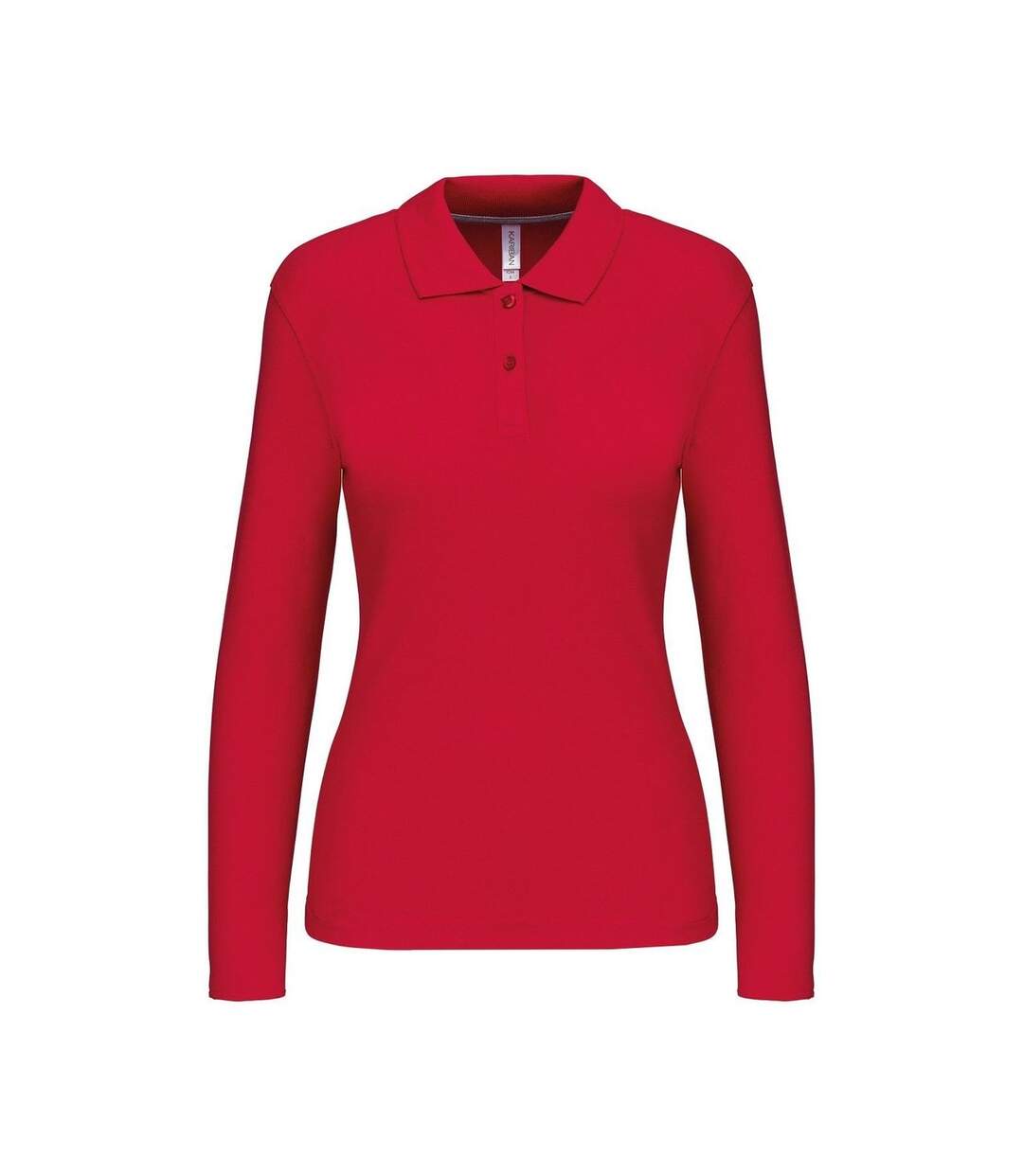 Polo manches longues - Femme - K244 - rouge