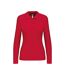 Polo manches longues - Femme - K244 - rouge