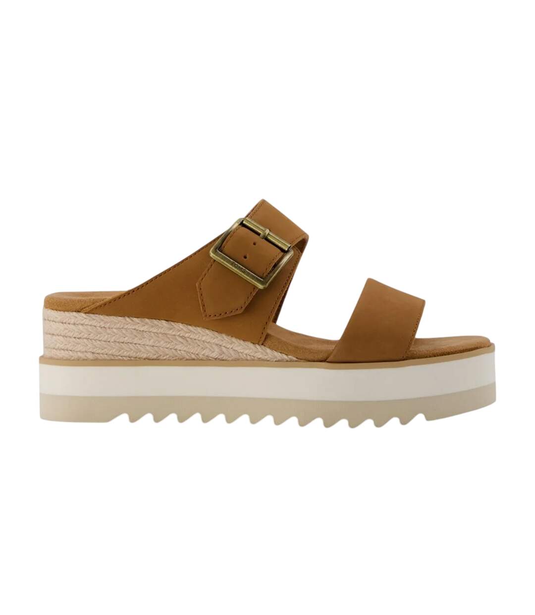 Womens/ladies Diana Leather Mule Sandals Brown Sugar Toms-1