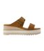 Womens/ladies Diana Leather Mule Sandals Brown Sugar Toms-1
