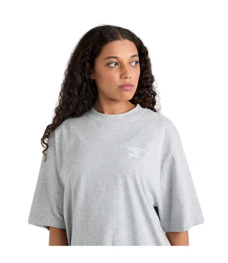 Umbro Womens/Ladies Core Oversized T-Shirt (Grey Marl/White) - UTUO1702
