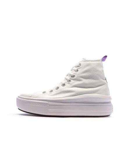 Baskets blanches/violettes femme converse all star move