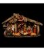 Crèche de Noël lumineuse en polyrésine avec 11 santons
