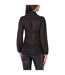 Womens/ladies Long Pussy Bow Chiffon Blouse Black Krisp-3