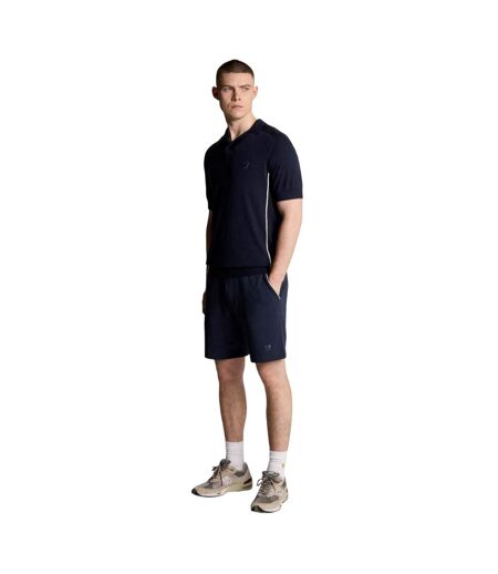 Polo Motif/style Rayure Contrastée Sur Bord Homme Bleu Lyle & Scott