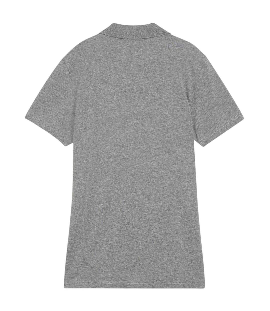 Womens/ladies Teamfinal Casuals Logo Polo Shirt Grey Puma-3