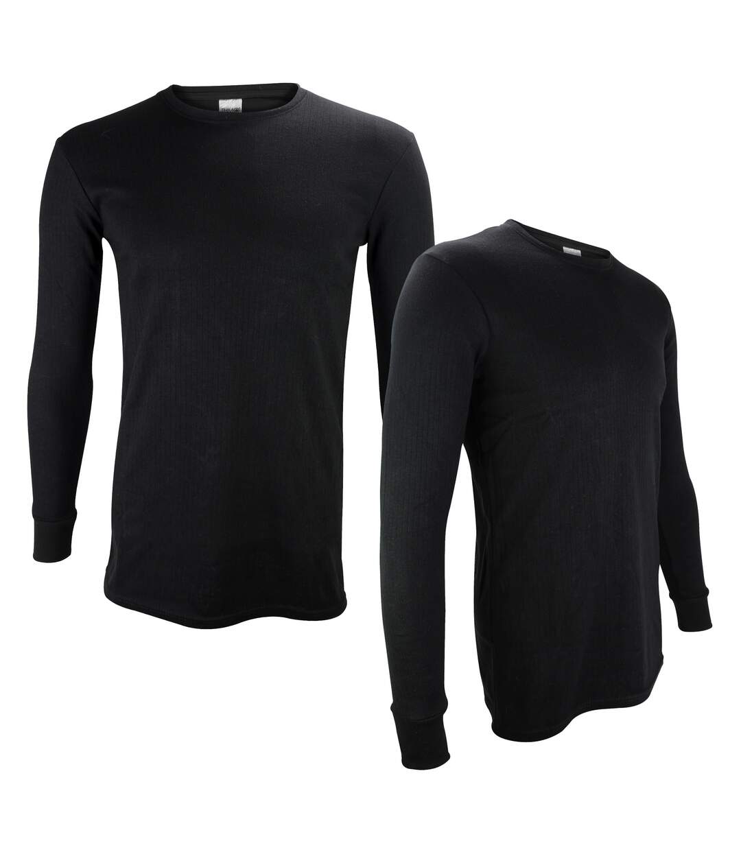 2 Pack Mens Thermal Tops Long Sleeve | Warm Winter Fleece Base Layer Top-1