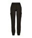 Womens/ladies High Waist Cargo Trousers Black Urban Classics-1