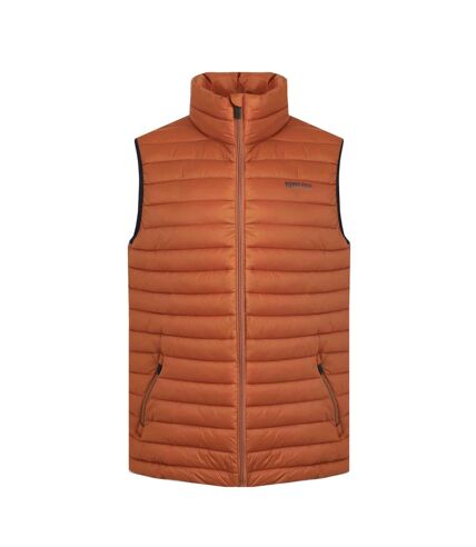 Mens langtree waterproof padded vest dark rust Weird Fish