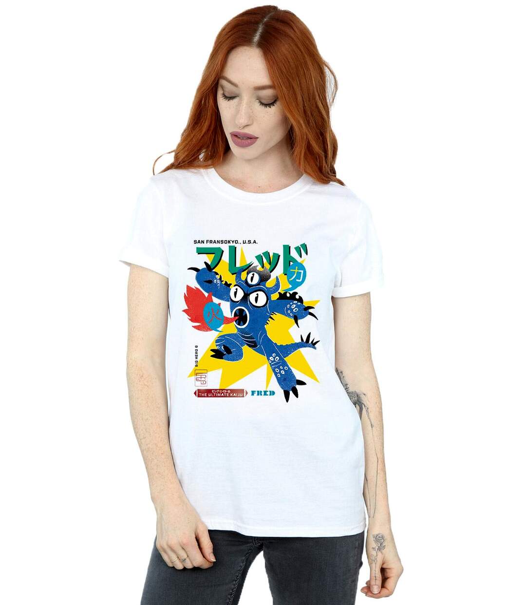 Disney - T-shirt BIG HERO FRED ULTIMATE KAIJU - Femme (Blanc) - UTBI16955-2