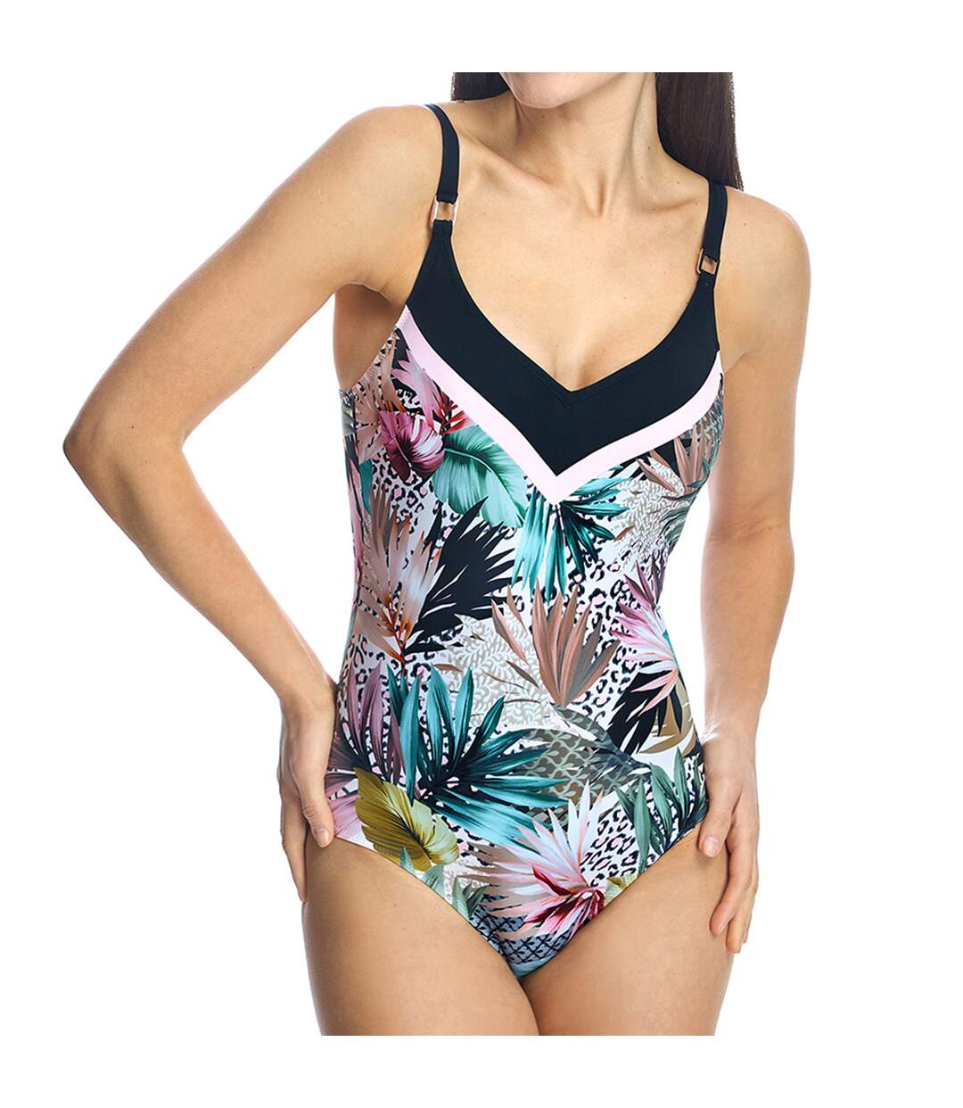 V-neck swimsuit W240876 woman-2