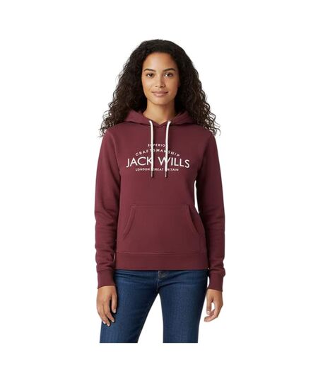 Sweat À Capuche Motif/style Graphique Femme Bordeaux Jack Wills