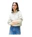 Womens/ladies Fleece Quarter Zip Boxy Crop Sweatshirt Misty Tommy Jeans-4