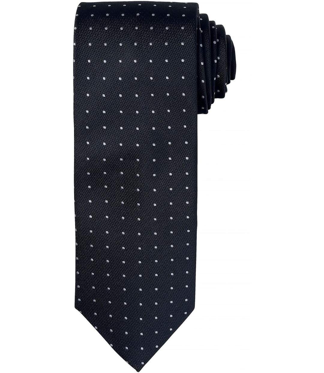 Cravate à petits pois - PR781 - noir et gris-2