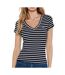 T-shirt marine/blanche femme tommy hilfiger essential - l-1