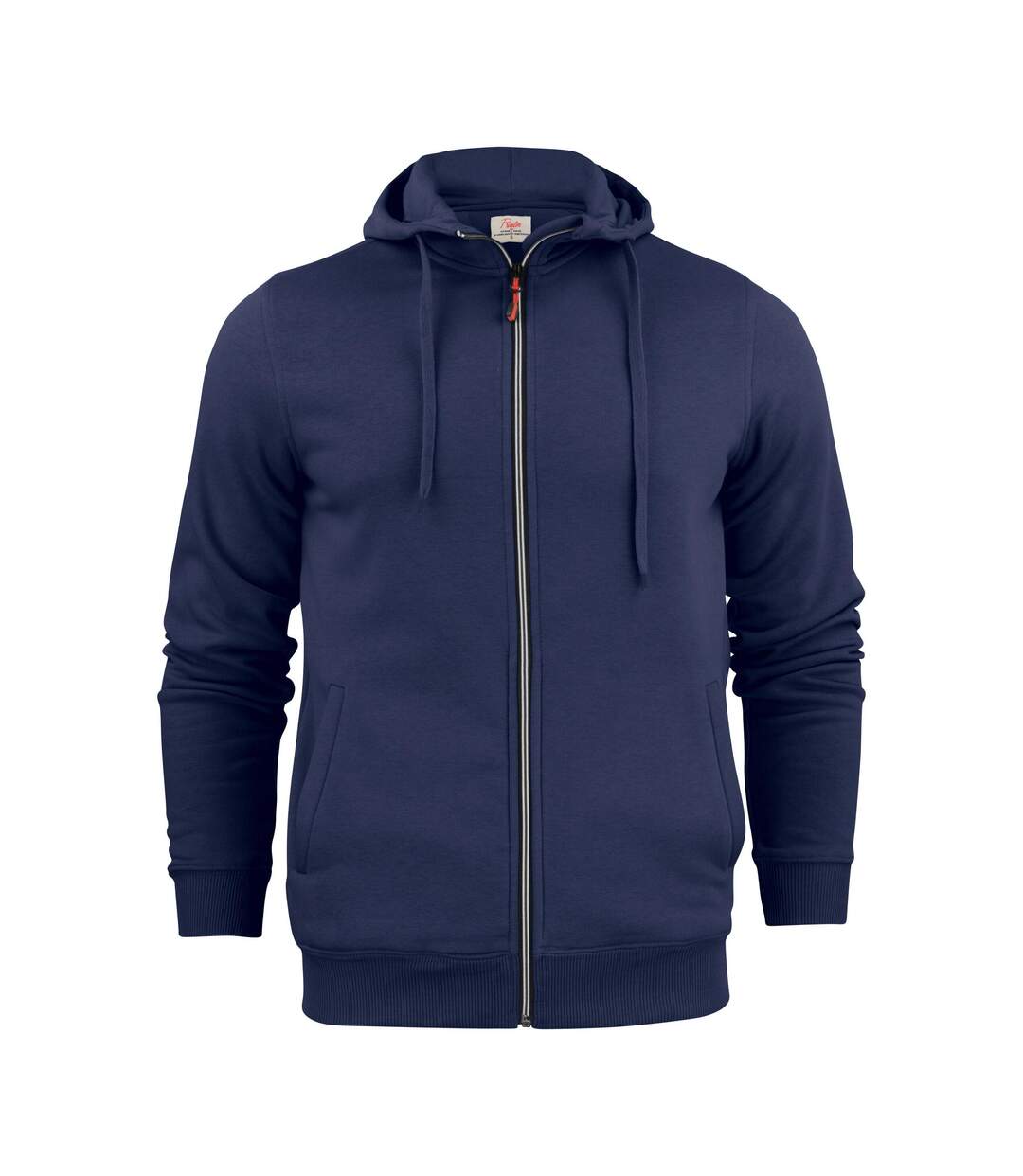 Mens Overhead Melange Full Zip Hoodie Grey Melange Printer-1