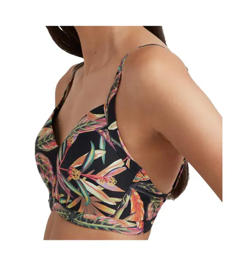 Haut de maillot de bain noir à motifs femme o'neill panama