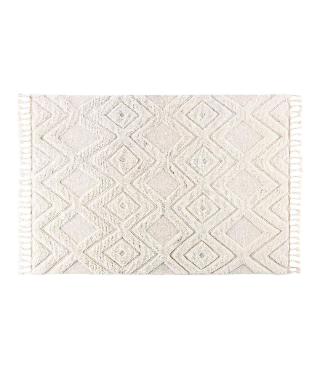 Tapis Déco en Laine Dahlia 200x300cm Blanc-1