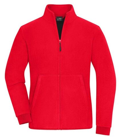 Veste polaire zippée - Femme - JN1321 - rouge et noir