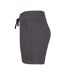 Womens/ladies Terry Heather Plain Shorts Charcoal Build Your Brand-3
