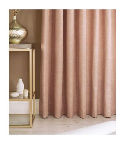 Himalaya jacquard design eyelet curtains pair 168x183cm blush pink Furn