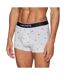 X3 boxers gris/noir homme lacoste logo 5h3411 - l-2