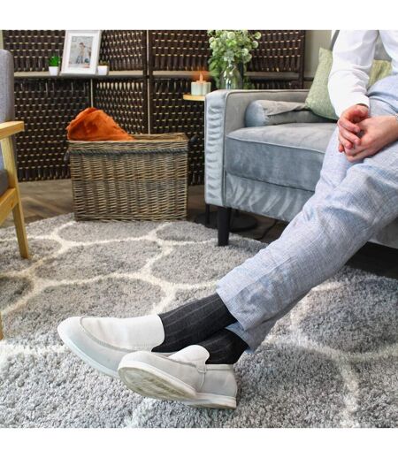 6 Pairs Mens Plain Coloured Cotton Rich Ribbed Dress Socks