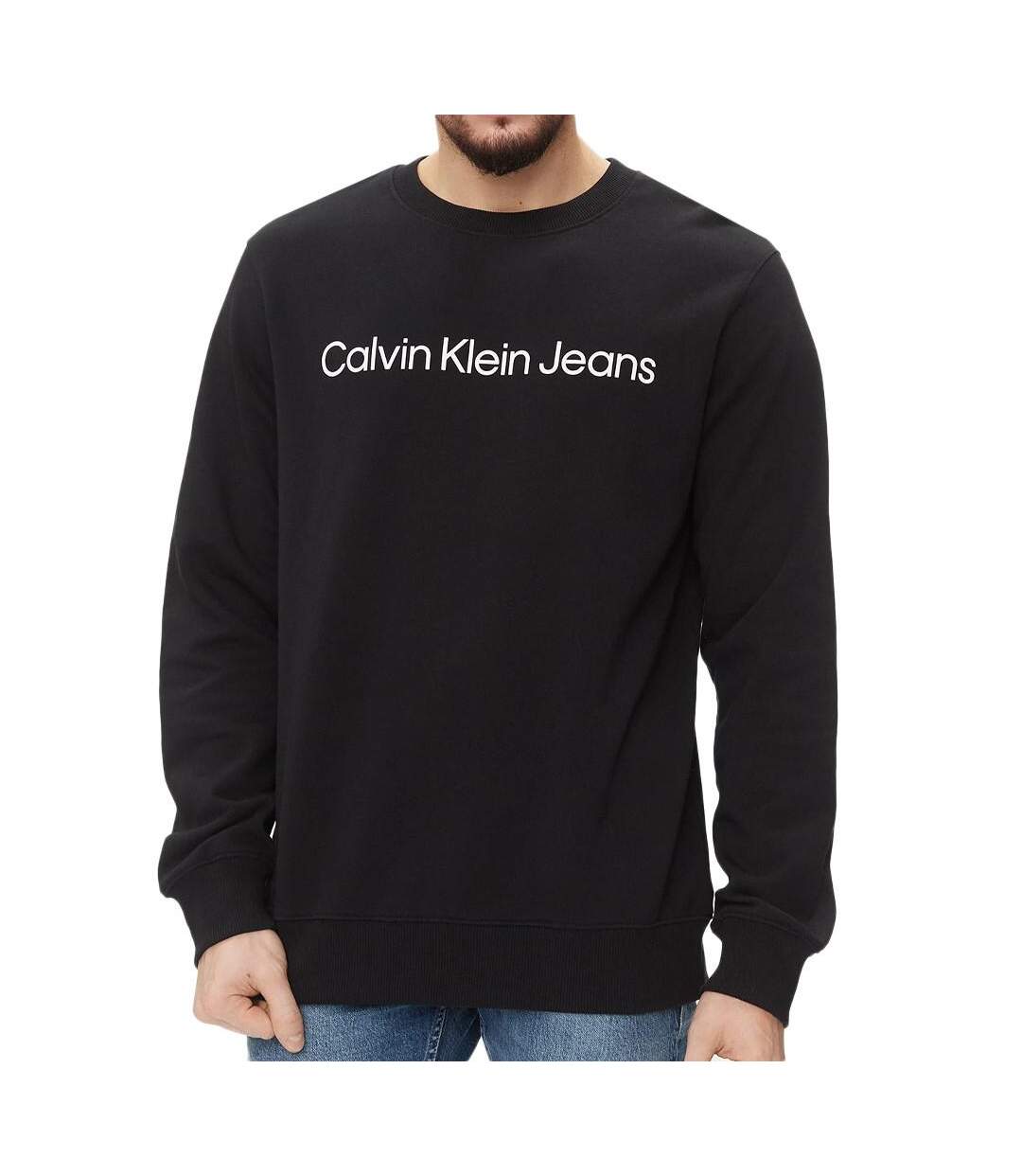 Sweat Noir Homme Calvin Klein Jeans Core Instit - L-1