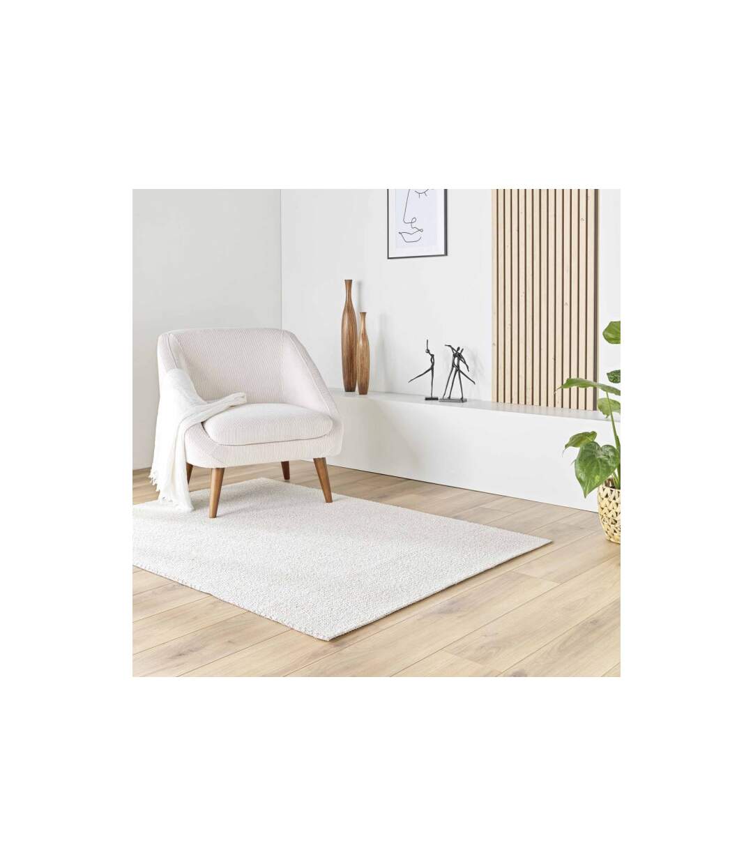 Tapis Déco Bouclette Lisaia 120x170cm Naturel-4