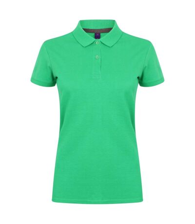 Henbury Womens/Ladies Micro-Fine Short Sleeve Polo Shirt (Charcoal)
