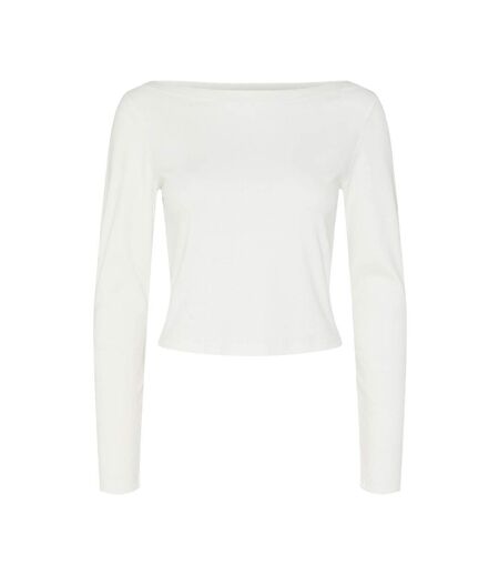 T-Shirt manches longues blanc femme pieces minna