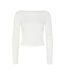 T-Shirt manches longues blanc femme pieces minna-1
