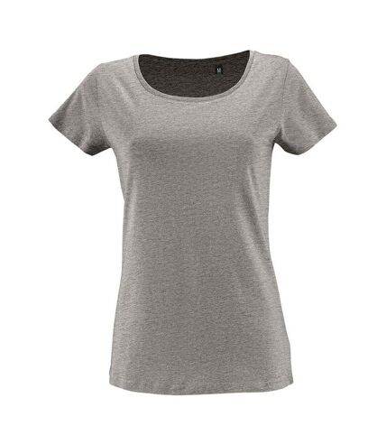 T-shirt milo femme gris chiné SOLS